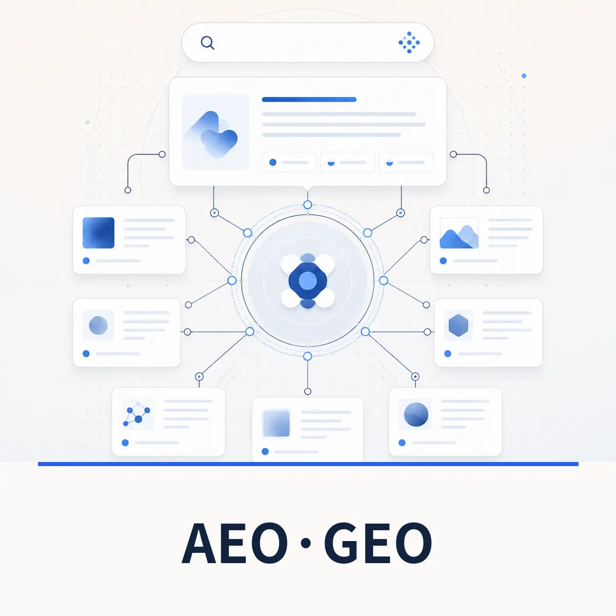 AI 답변과 인용 구조를 표현한 병원 AEO·GEO 서비스