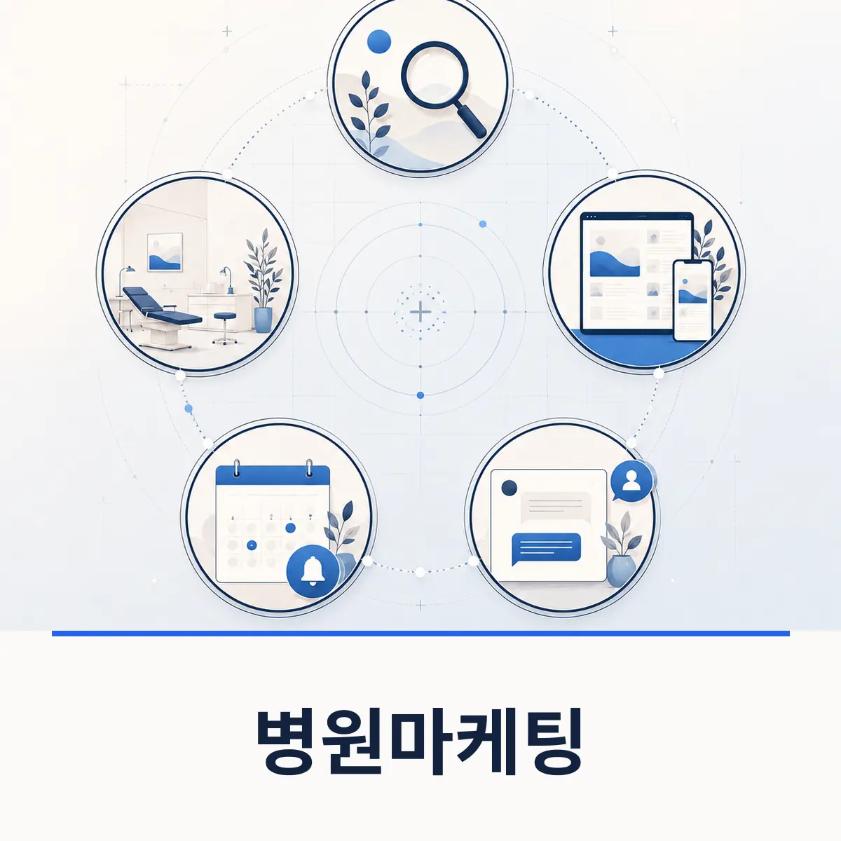 검색부터 내원까지 연결되는 병원마케팅 서비스 흐름